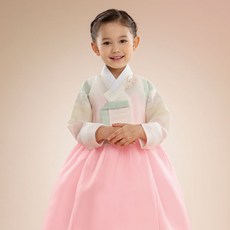 geumdong hanbok 女童樹葉彩條紋兒童韓服套裝 AW061 + 福袋