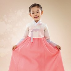 geumdong hanbok 女童粉紅花朵韓服套裝 AW058 + 福袋