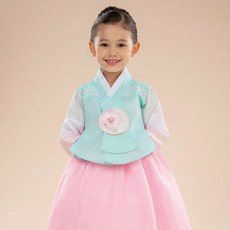 geumdong hanbok 女童天空立體花兒童韓服套裝 AW051 + 福袋