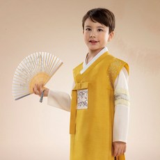 geumdong hanbok 男童用 藍黃鳳凰刺繡兒童韓服套裝 AM063 + 福袋