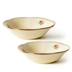 Queen Rose 圓形Guff小菜盤 大, 象牙白, 2個