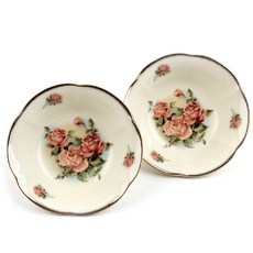 Queen Rose金邊陶瓷圓盤, 象牙