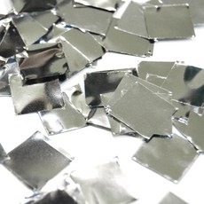 派對亮片 3入, 金屬銀方形