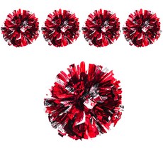 PARTYSHOW 啦啦隊加油彩球, 雙色紅, 5個