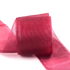 卡德 派對裝飾 歐根紗 禮物包裝 緞帶 SY10 25mm, 酒紅色, 180m