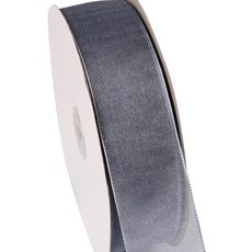 Gadeu 歐根紗裝飾禮品包裝緞帶 SY10 16mm, 灰色, 90m