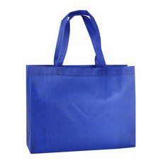 Donna&deco 리브 方形不織布購物袋 10入, 藍色