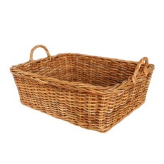 Ratan Shop 天然藤條長方形提手籃 B305LM 410 x 510 x 140 mm, 混色, 1個