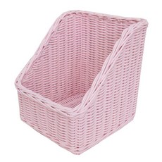 라탄샵 잡지꽂이 B308 화이트 대 240 x 270 x 300 mm, 핑크
