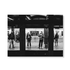 159 BW 在地鐵 帆布畫框