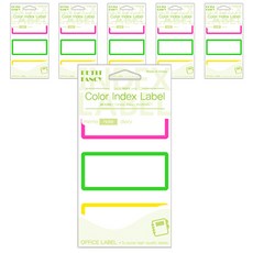 Petit 彩色索引標籤貼紙 20-C203 15p, 混合顏色, 6個