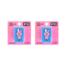 라인프렌즈 BT21 3단 스탬프 2p, 쿠키, 혼합 색상