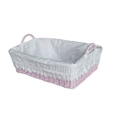 藤編店手提米歇爾籃+蓋子 410*510*140mm B305, 粉色, 1組