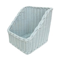 라탄샵 잡지꽂이 B308 화이트 대 240 x 270 x 300 mm, 블루