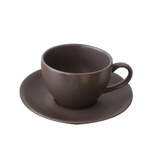 Ecrins 咖啡杯, 深棕色, 1套