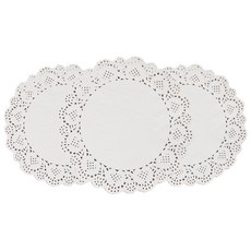 派對秀蕾絲紙 圓形 24cm 100入, 白色系, 3個