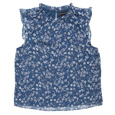 바나나리퍼블릭 여성용 플로럴 러플 탑 민소매