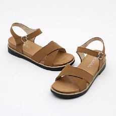 JACK&JILL 4cm交叉綁帶涼鞋 JB8322, 230, 棕色