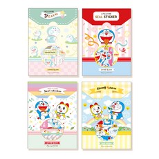 Flyingwhales 哆啦A夢密封貼紙套組 4, 粉彩，瞧，和你在一起，快樂的一天, 1套