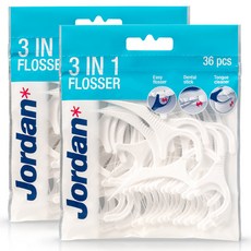 Jordan 3in1 牙線牙棒舌頭清潔劑, 36件, 2個
