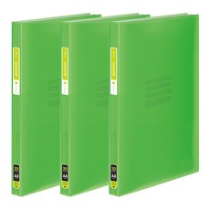 青雲 彩色索引透明文件夾 30頁 A4, 淺綠色, 3個