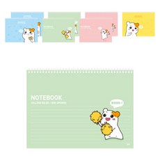 아이비스 에비츄 PP 가로형 상철 노트, 랜덤 발송, 8개