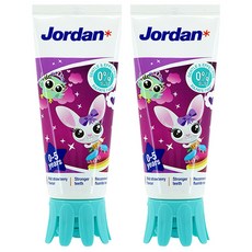 조르단 유아용 스텝1 딸기향 치약 랜덤 발송, 75g, 2개
