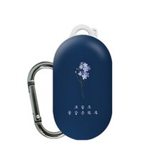트라이코지 갤럭시 버즈 플러스 이어폰 디자인케이스 + 카라비너, 11 꽃길 물망초, 1개