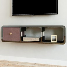 CUBICS 2 個壁架 3 S3 + 布藝籃子棕色 vin2-32, 黑色, 三級