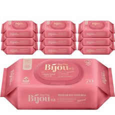 모나리자 데이데이비쥬 아쿠아코랄 아기물티슈 캡형, 55g, 70매, 10개