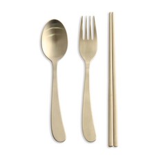 孩童湯匙+筷子+叉子組, 單色, 1組