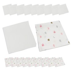 孩童素色紗布手帕 10入+動物圖案 10入