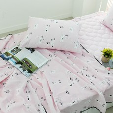 印花雙層棉薄紗夏季薄被, 鴕鳥