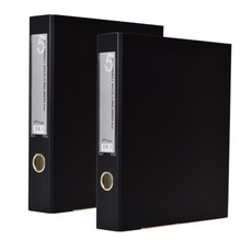 ECO Chungwoon 合紙環保A4 D型活頁夾, 黑色, 2個