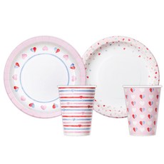 BLEEN All My Small 紙盤 Love 180mm 10入 + 愛心 180mm 10入 + 紙杯 Love 260ml x 10入 + 愛心 260ml x 10入, 1套