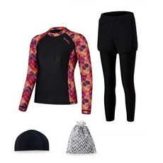 아쿠아티카 여성용 래쉬가드 워터반바지 래깅스 AQAWBL-WL + 스판수모 3종 세트