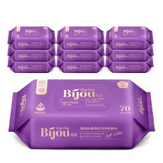 모나리자 데이데이비쥬 아쿠아 퍼플 물티슈 리필형, 70매, 10개