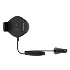 벨킨 Qi 인증 부스트업 10W 차량용 고속 무선 충전기 거치대, 블랙 F7U053btBLK, 1개