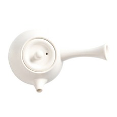 純白陶瓷霧面側把壺 茶壺 CJ190109-1, 單一商品