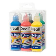 Creall 用於 3D 襯里工藝品的染料, 80毫升, 6 種顏色