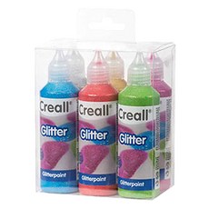 Creall 閃粉閃粉立體漆, 80毫升, 6 種顏色