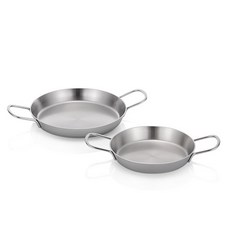 EDELKOCHEN IH感應雙耳不鏽鋼平底鍋組 2入, 單色, 煎鍋(20cm)+煎鍋(24cm)