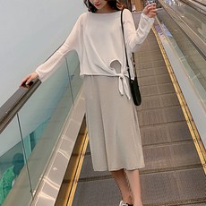 베베랜드 여름니트 임산부 투피스