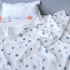 design n 雙層編織紗毯 2入, 藍色星星