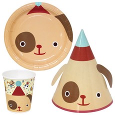 Ehome烘焙角色塗層盤子+尖頂帽+紙杯雪人, 10套