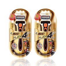 BiC Flex 4 Razor Gold Edition + Refill Razor Blade, 2套
