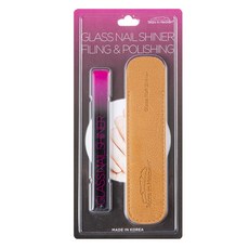 Tears In Heaven 玻璃指甲油銼 滴膠型隨機出貨+皮套, 混色, 1套