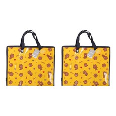 라인프렌즈 B&F 타포린백 2p, 브라운