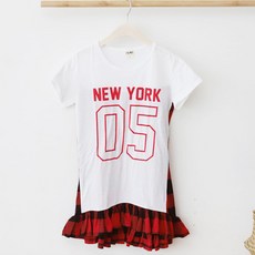 同齡朋友 女童透氣紐約格紋連身裙