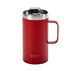 OSLO Outback V2滑蓋不鏽鋼保溫馬克杯, 紅色, 600ml, 1個